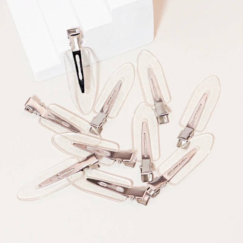 10-50pcs seamless fashion girl transparent hair clips makeup facial accessory clips styling hair clips Special for real hair wig image 4
