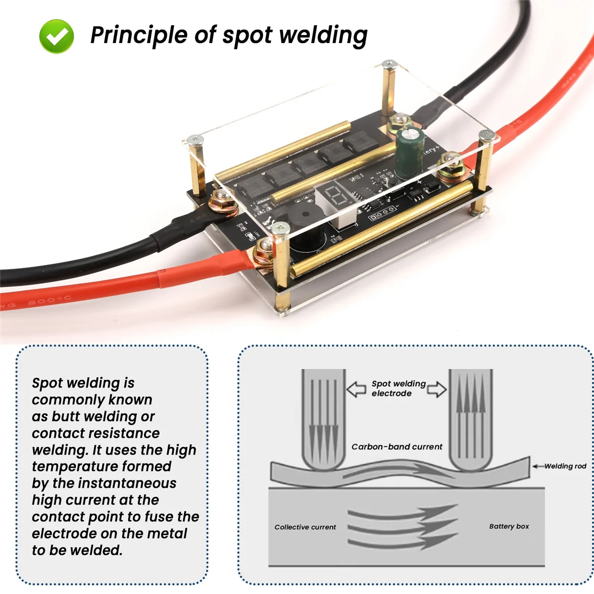 12V Spot Welder Battery Energy Storage Spot Welding Machine PCB Circuit Board Welding Equipment
