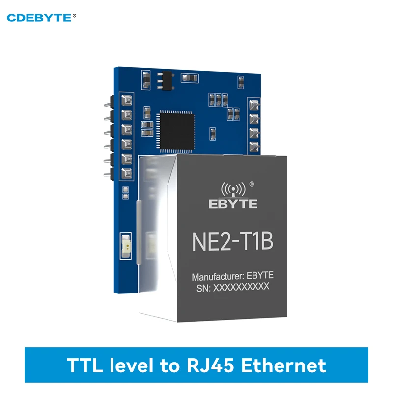 

TTL Serial to Ethernet Module IoT Support MQTT Protocol Modbus TCP to RTU NE2-T1B 2 Ways RJ45 Low Power SMD Module CDEBYTE