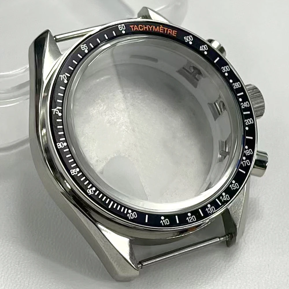 VK63 39.7mm stainless steel case, 32.5mm dial. Men's electronic quartz watch accessory. Compatible with VK63 movement accessory