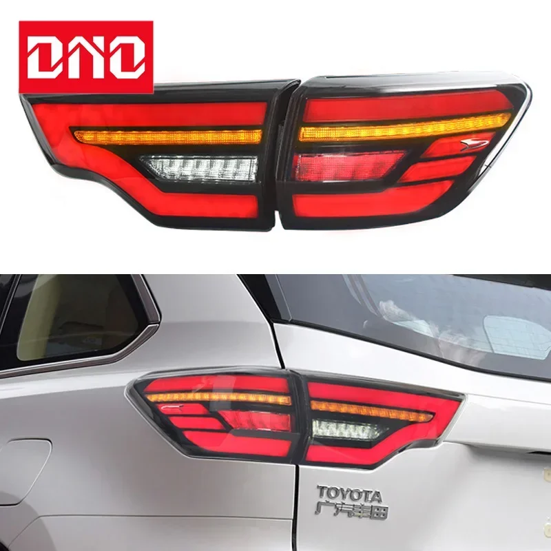 Car LED Taillight For Toyato Highlander 2015-2020 2021 Rear Running Lamp Brake Reverse Turn Signal Waterproof Car Accessories