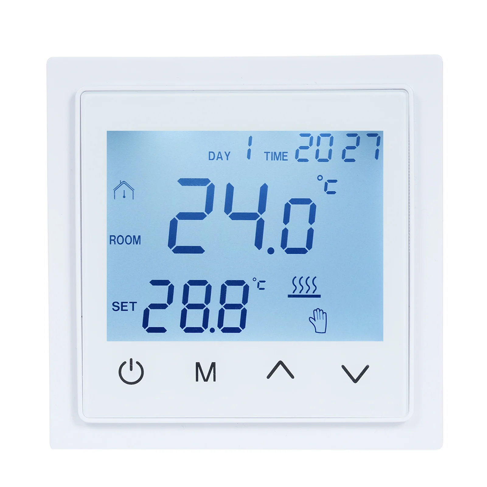 Intelligent Digital Thermostat 16A Floor Heating Temperature Controller LED Touch Screen NTC Sensor Electric Heating Control