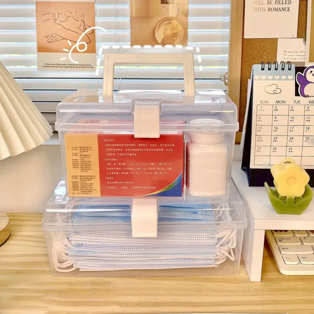 Face Cover Organizer Plastic Storage Box Dust-proof Visible Large Capacity Face Cover Container Jewelry Storage Case Container