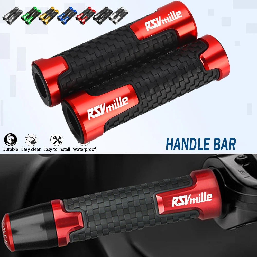 

For Aprilia RSV 1000 R Mille /Factory 2004-2008 2007 2005 2004 7/8'' 22MM Handle Bar End Hand Grip Handlebar ends Plug Cover
