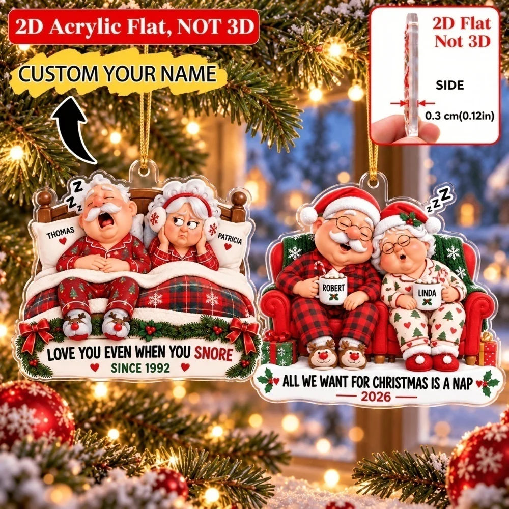 Plant Parent Yearly - Spersonalizowana ozdoba świąteczna dla starszej pary,