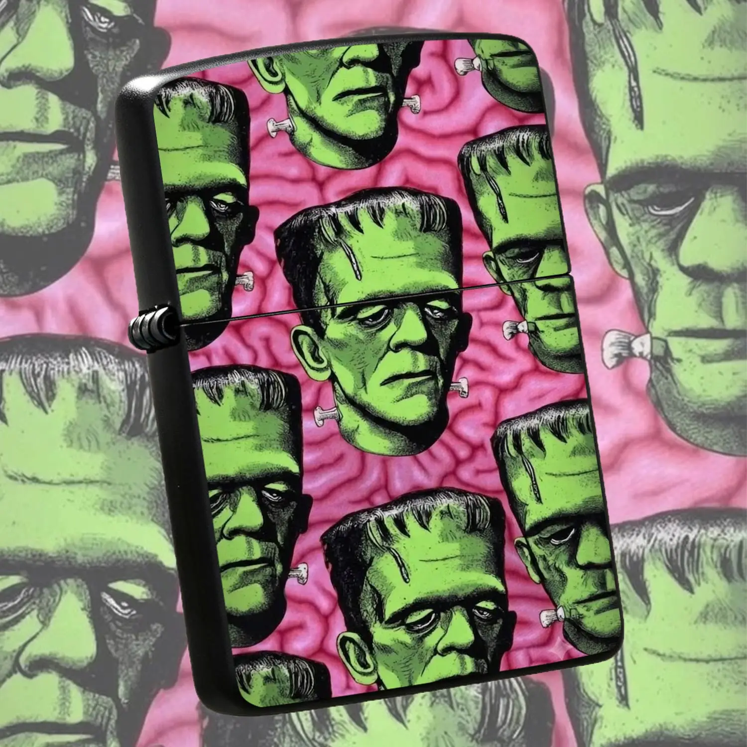 Retro Classic Frankenstein Pattern Portable Lighter, Fun Unique Themed Decor Accessory, Suitable for All Daily Scenarios, Ideal Novelty Gift for Hobby Collectors and Close Friends A Humorous And Interesting Lighter