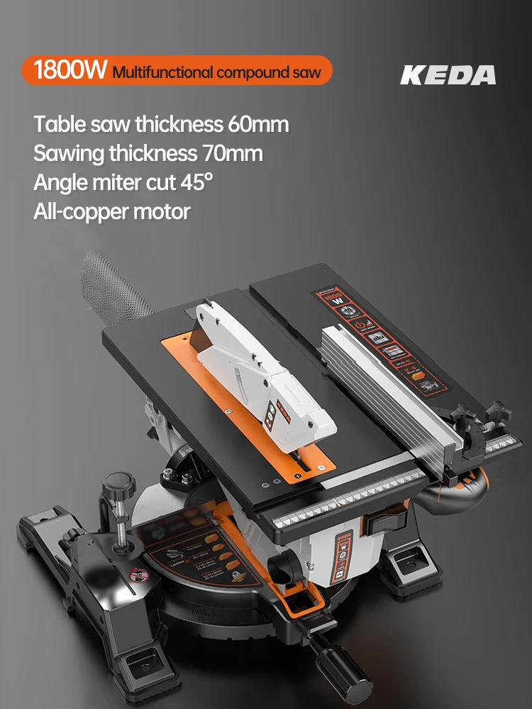 New Multifunction Woodworking Table Saw Household Dust-free Saw Solid Wood Composite Laminate Floor Cutting Machine
