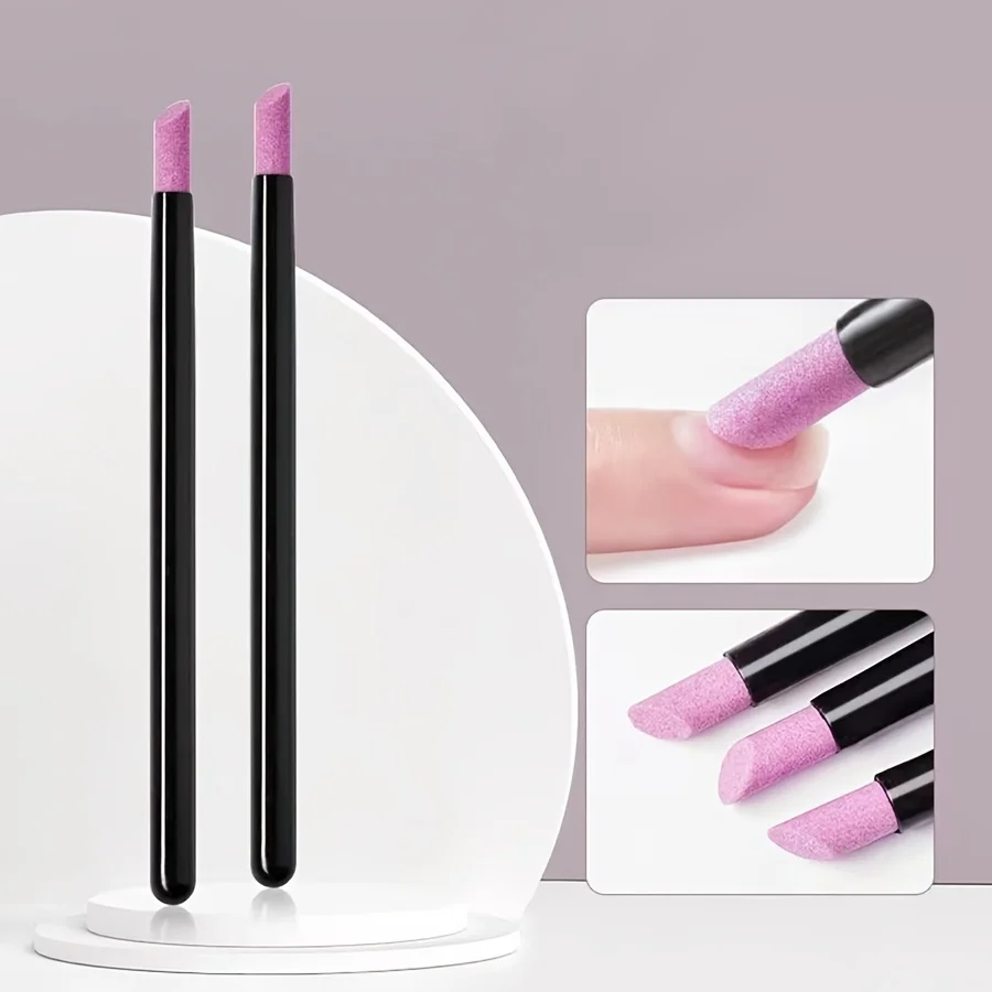 3PC Nails Art Quartz Grinding Pen Nail Cuticle scissors Dead Skin Remover UV Gel Polish Manicure Stick Files Accessories Tools