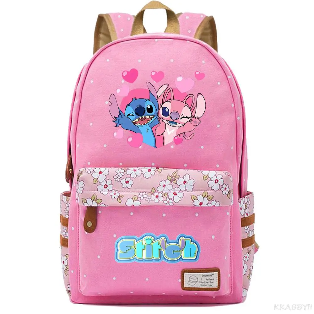 Disney Stitch Backpack Boys Girls School Bags For Teenagers Unisex School Laptop Mochilas Travel Casual Bags