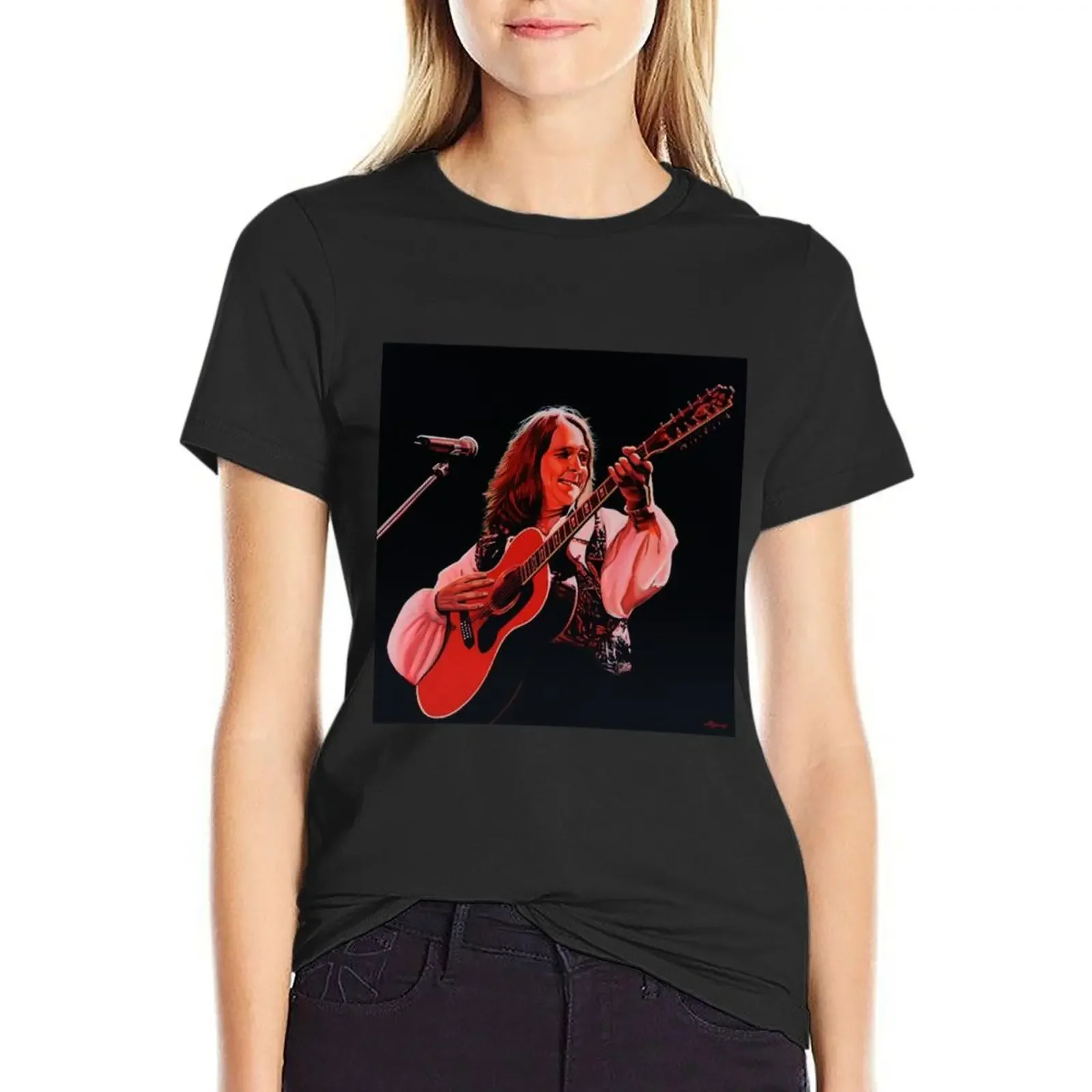 Roger Hodgson of Supertramp Painting T-Shirt tops anime clothes t-shirt dress for Women plus size