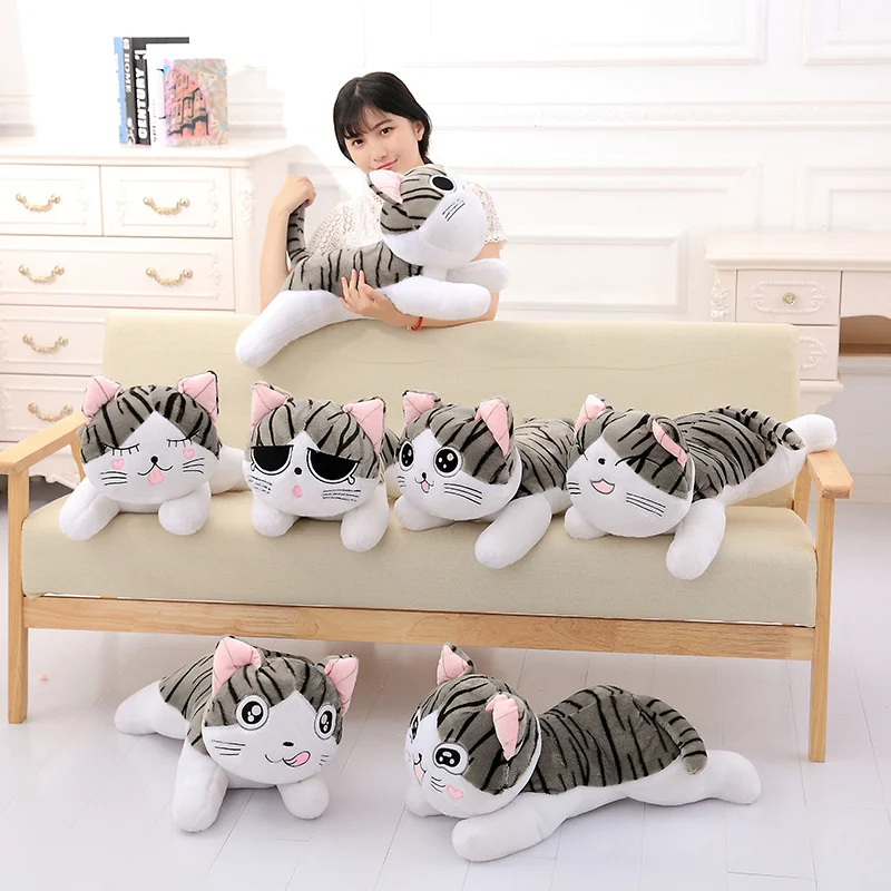 20cm 5 Styles Cute Cat Plush Toys Doll Soft Animal Cheese Cat Stuffed Toys Dolls Pillow For Boys Girl Gifts