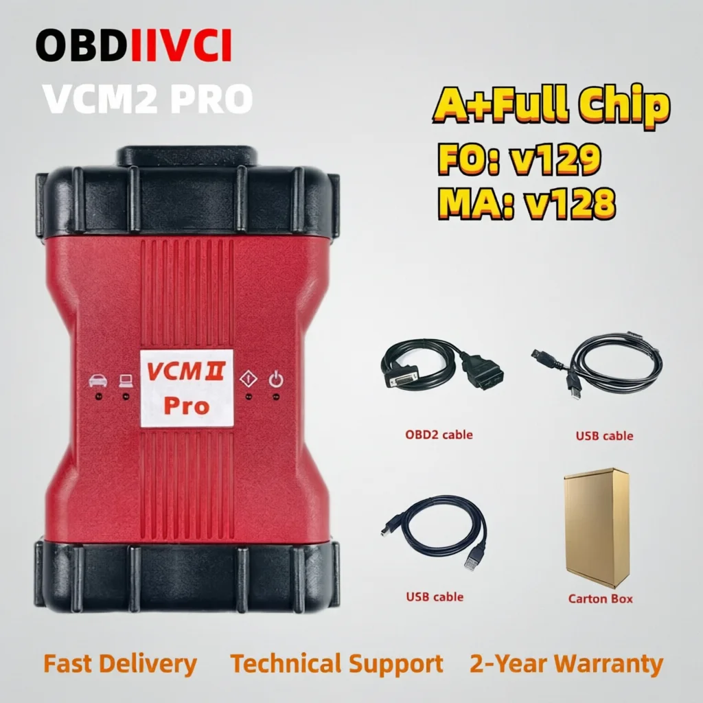 

OBDIIVCI VCM2 PRO Full Chip Diagnostic Tools VCM2 PRO Interface Multi-language Double PCB VCMII Scanner For Frd/M-azda Car Tools