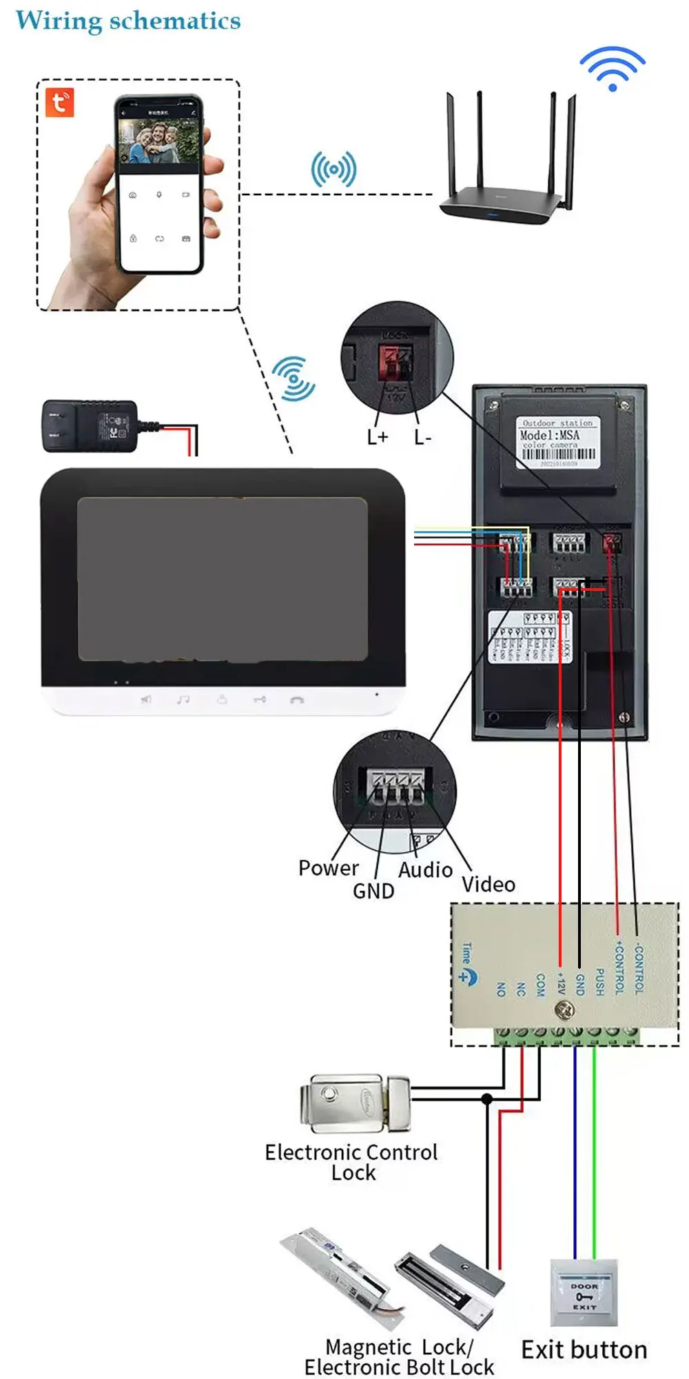 Imagem -06 - Tuya Wifi Smart Video Door Phone Intercom System Monitor e Bloqueio Câmera Rfid Campainha Telefone App Desbloqueio Novo