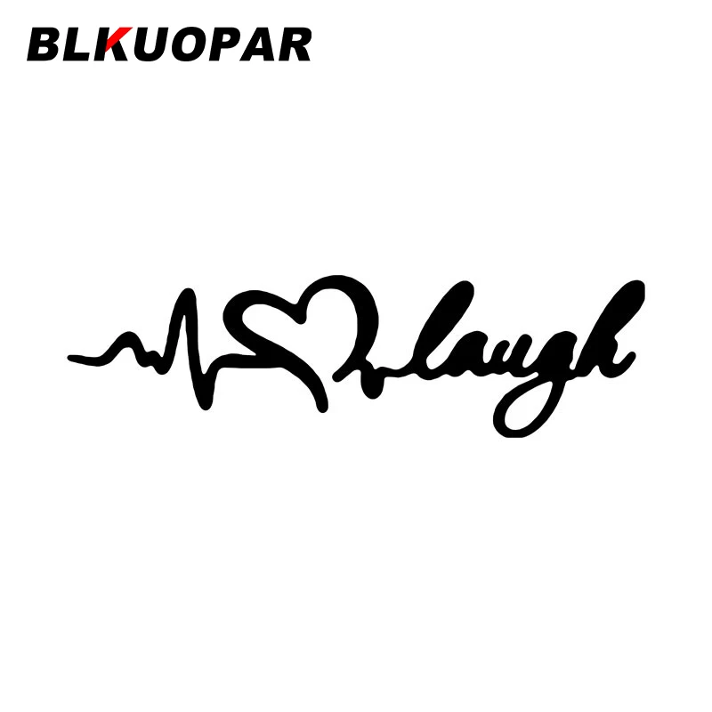 BLKUOPAR Laugh Heart Beat Curve Car Stickers ATV Anime Personality Die-cut Waterproof Occlusion Scratch Trunk Graphics Car Lable