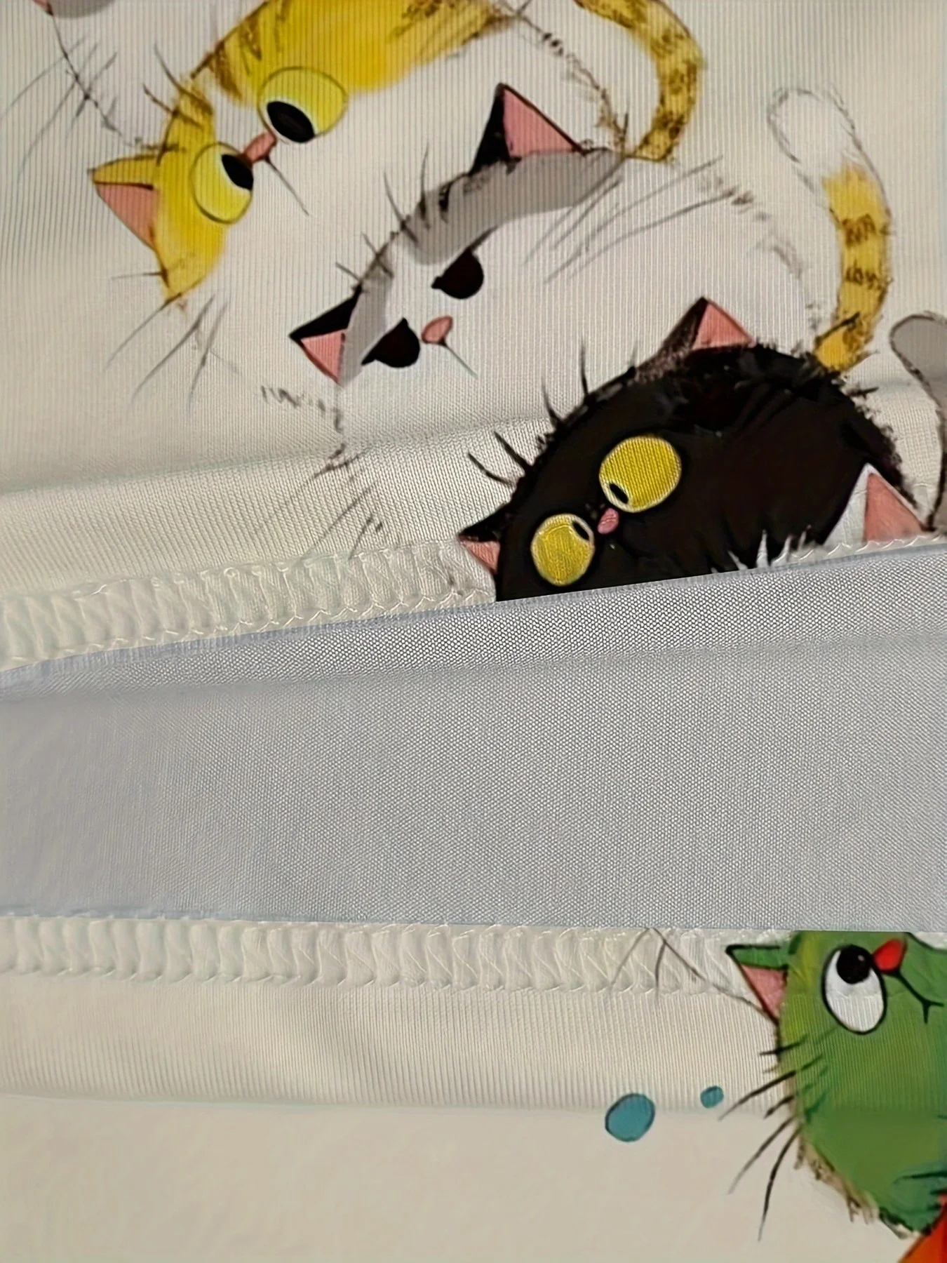 Verão brincalhão dos desenhos animados gato gráfico t camisas 3d impressão com decote em v esfrega topo-luz bege manga curta uniforme de enfermeira com bolsos