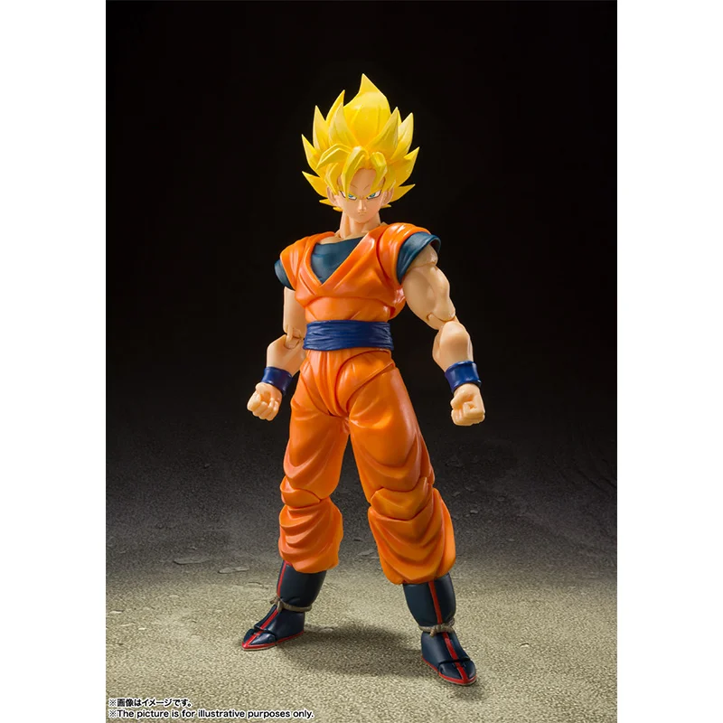 Bandai S.H.Figuarts Super Saiyan Full Power Son Goku Dragon Ball Z 16Cm Anime Original Action Figure Model Toy Gift Collection