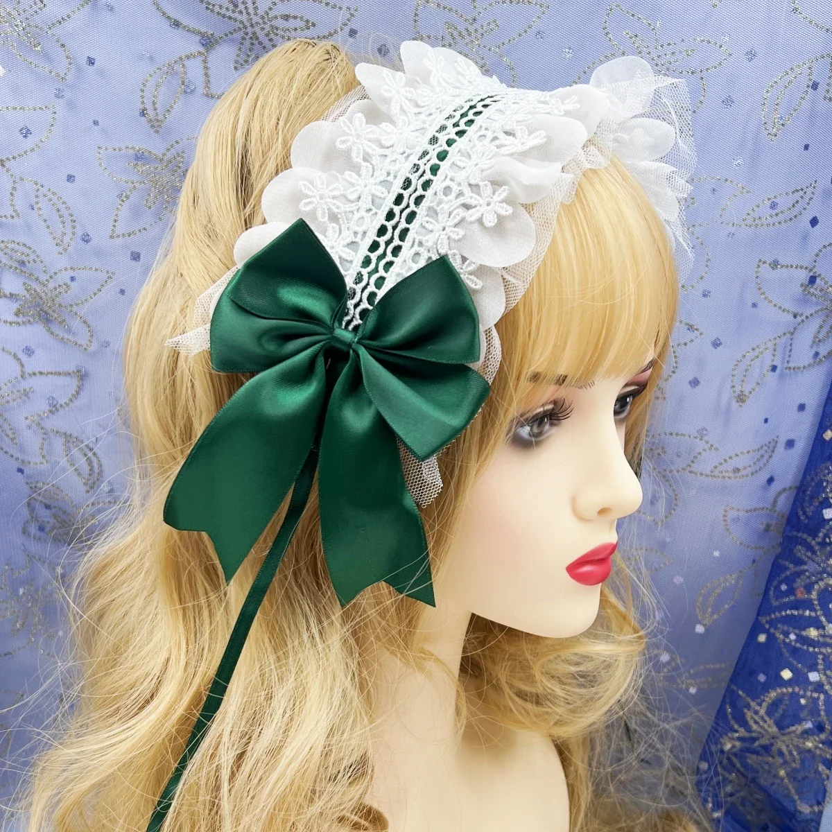 النساء عصابات الشعر الفتاة Headbands جديد الحلو لوليتا مقوس دانتيل سيدة أغطية الرأس خادمة Diy بها بنفسك اكسسوارات حك