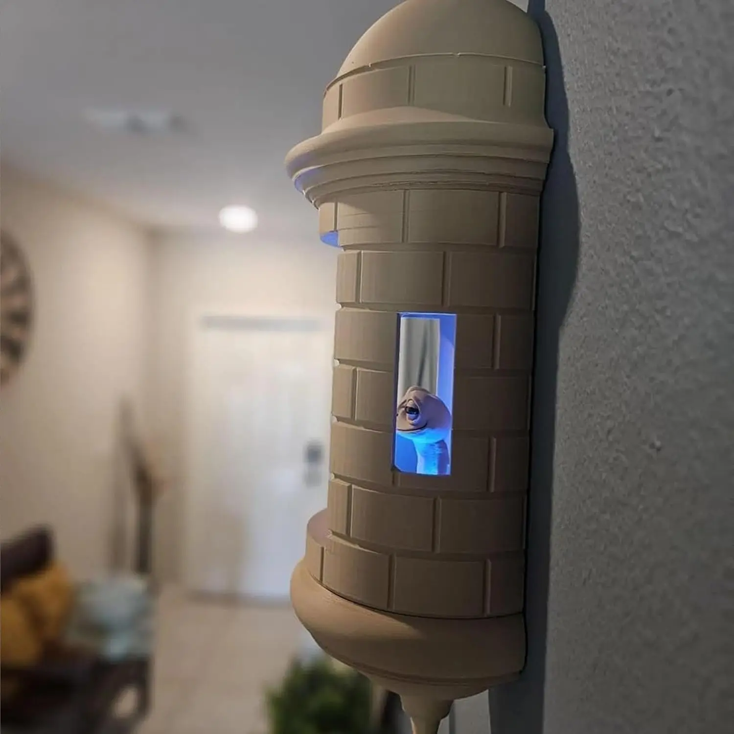 Lámpara Coqui de pared Garita Puerto Rican, decoración del hogar hecha a mano, iluminación ambiental cálida, regalo de recuerdo de Puerto Rico para el orgullo Boricua