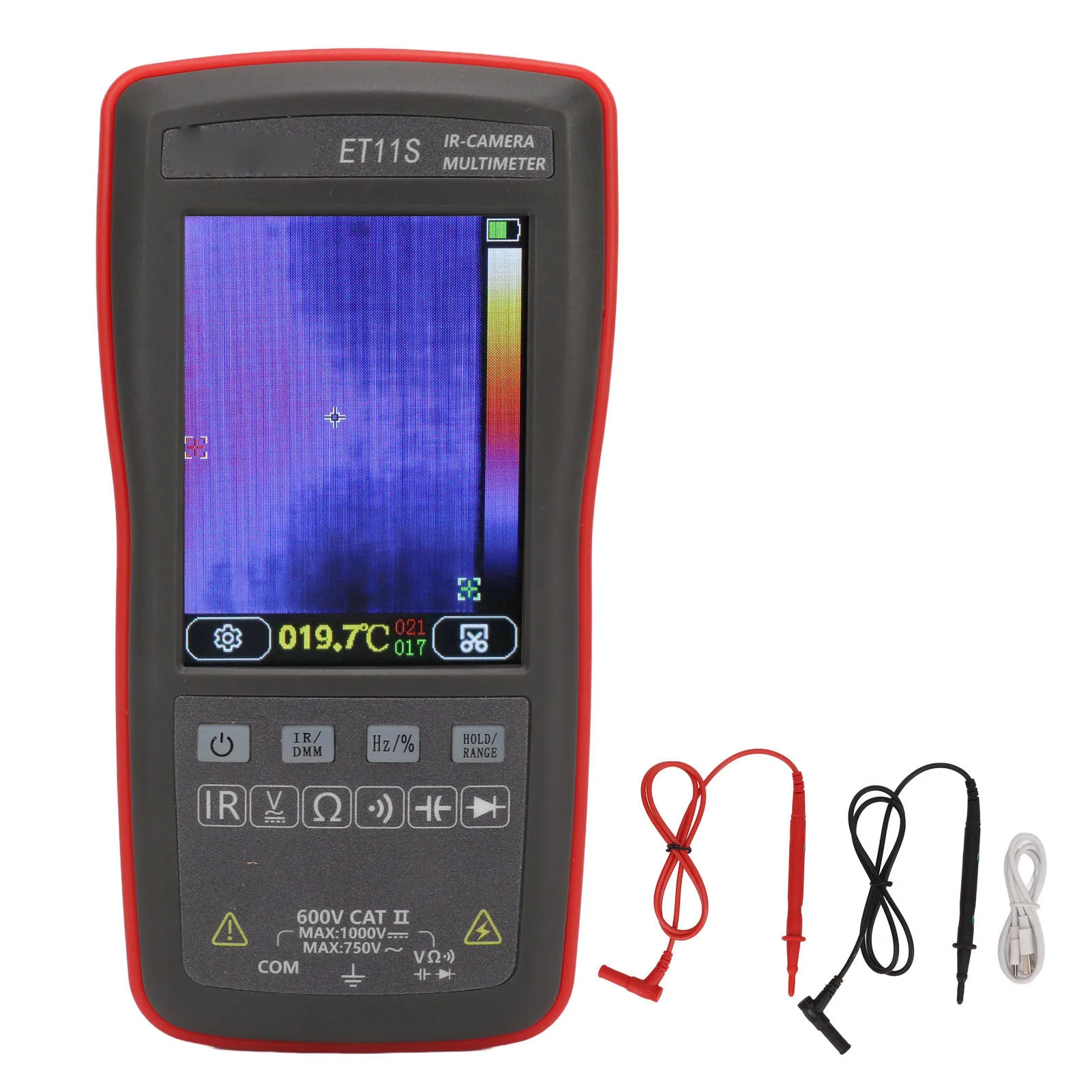 

Digital Multimeter 2 In 1 Design Type C Interface 2.8 Inch Resistive Thermal Imager Multifunctional for Industry