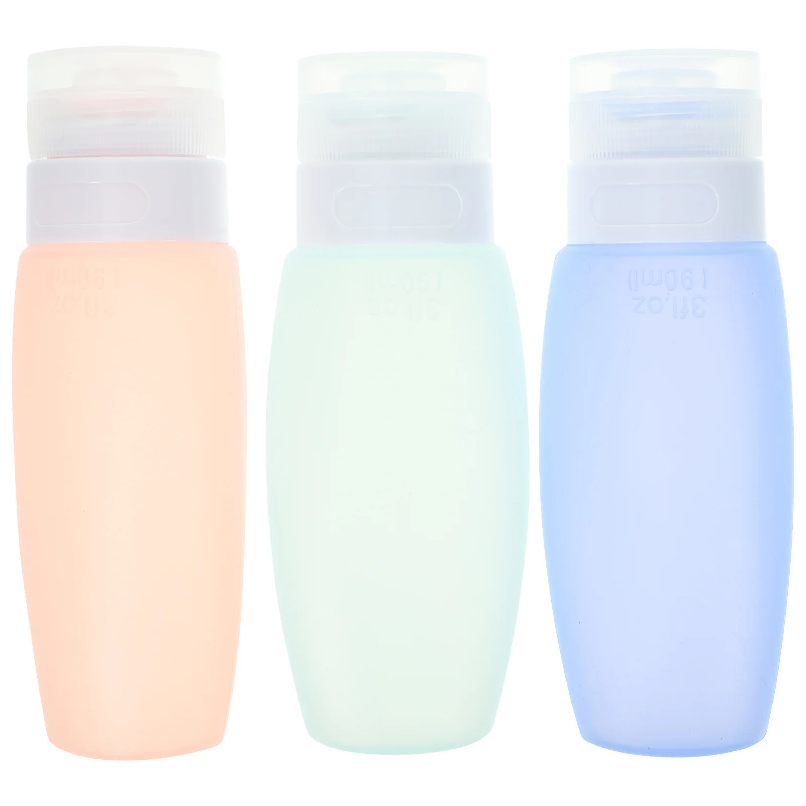 

3Pcs 90Ml Silicone Travel Containers Reusable Toiletry Bottles for Lotion Shampoo Conditioner Spillproof Portable for Travel