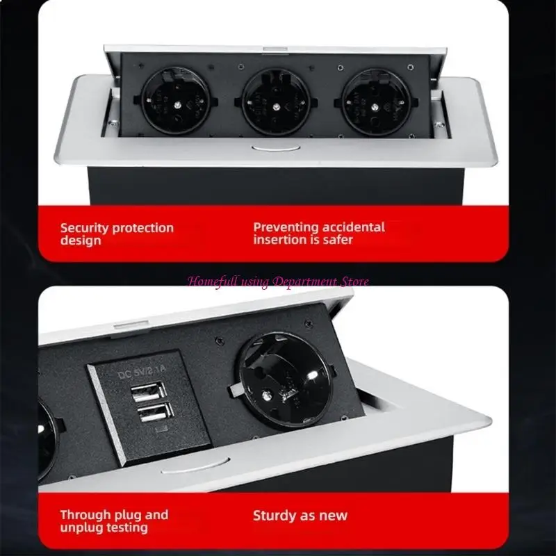 

Современный электрический порт, установленный на мойке, с двойной розеткой ЕС, установка шнура USB-устройства 1,5 м