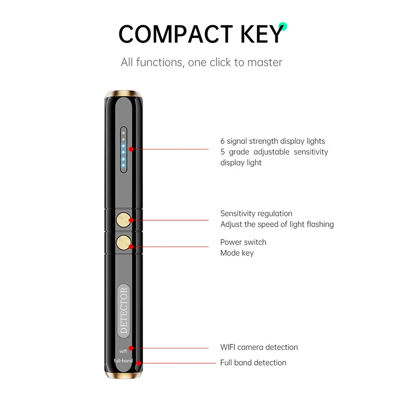 Imagem -06 - Anti Spy Câmera Detector Pen Hidden Cam Scanner Espionagem Dispositivo de Segurança de Privacidade Gps Radio Frequency rf Signal Finder T13