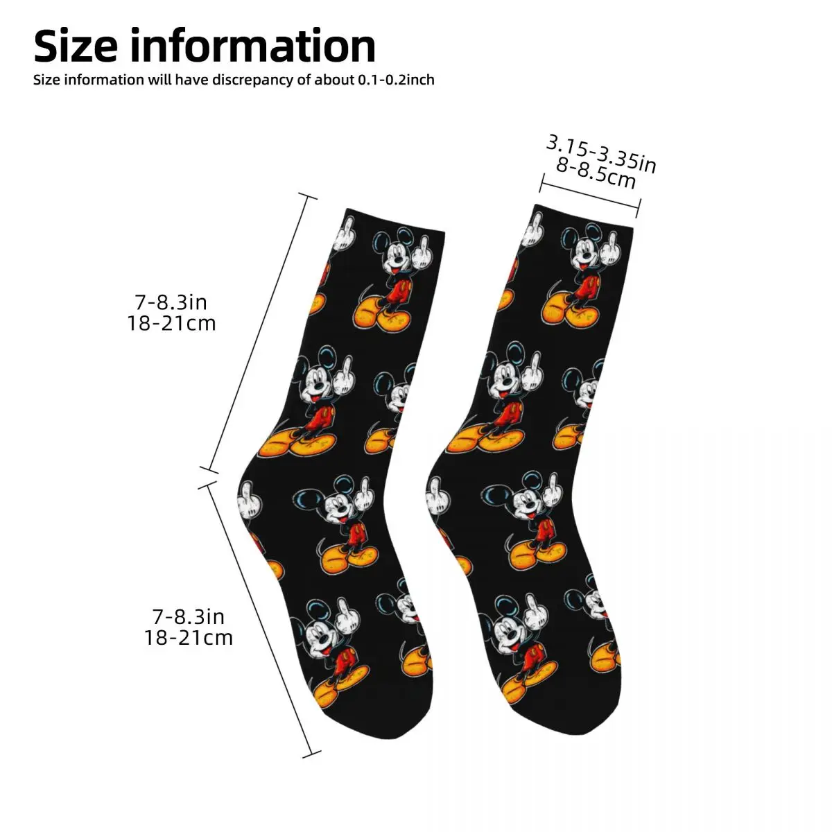 Fashion Men\'s Socks Hip Hop Mickey Sock Cartoon High Quality Women\'s Socks Spring Summer Autumn Winter