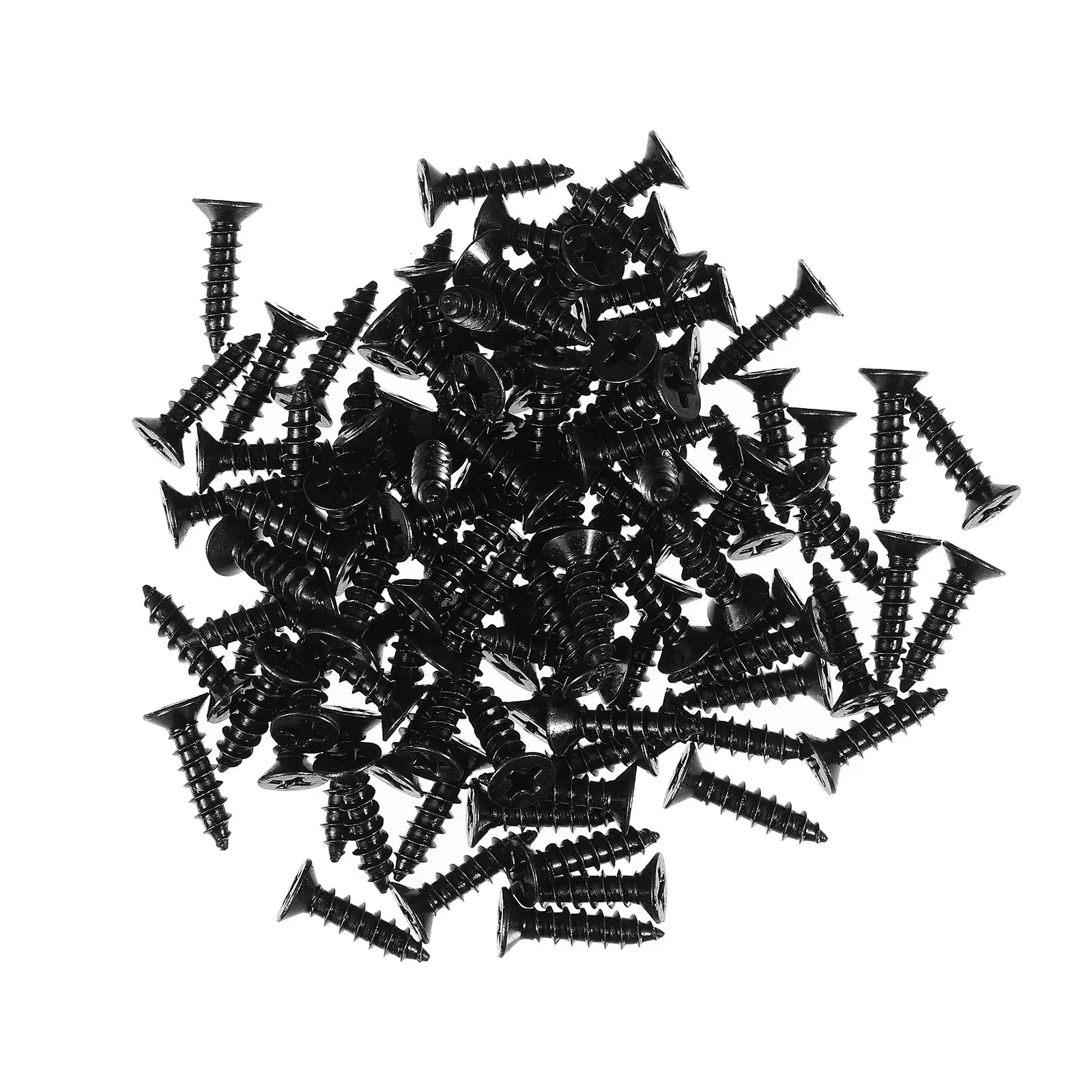

100pcs M4x16 Self-tapping Screws Carbon Steel Flat Head Drywall Nail Wallboard Screw Corrosion Resistant Furniture Repair