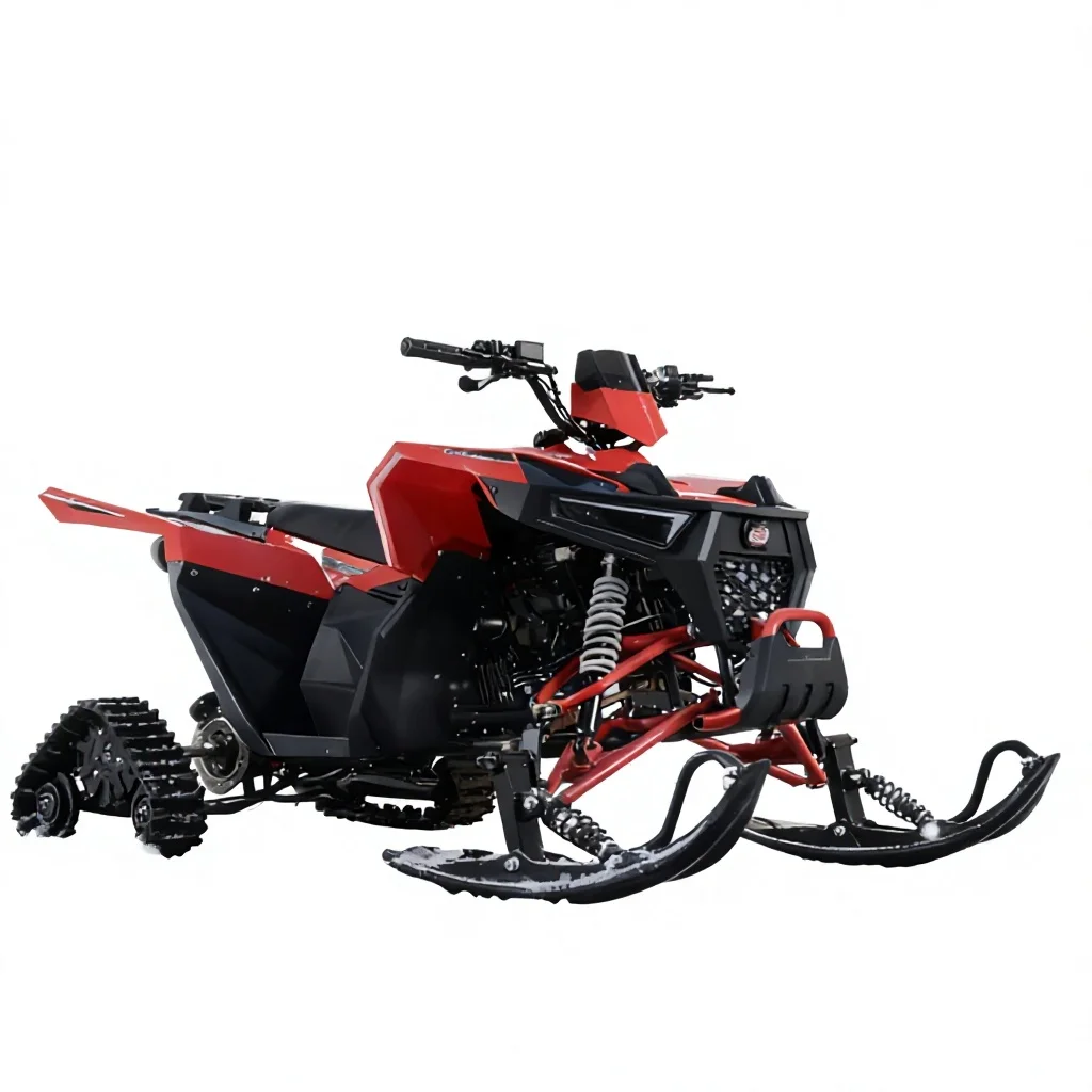 2026 Winter Ski Sled 125cc Four Stroke Sled Hydraulic Shock Absorber Chain Transmission Snow Commuting Seasonpromote sales