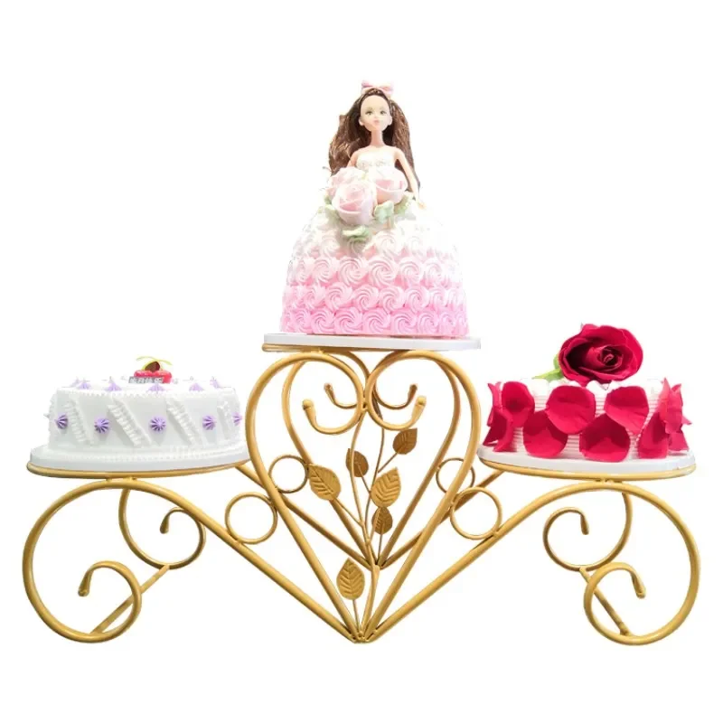 Three-layer cake shelf creative multi-layer birthday wedding gift dessert tray art display rack