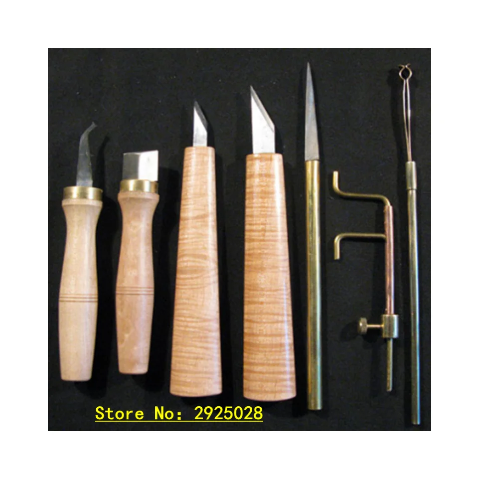 

Various Violin Tools,Sound Post Tools,Bridges Cutter, F Hole Knife, Groove Knife, Free Shipping, 7Pcs