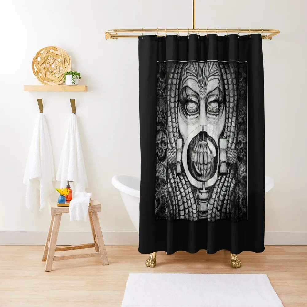 

Giger inspired Diva Shower Curtain Bathtub Bathroom Shower Set For Bathrooms With Beautiful Designs Curtain