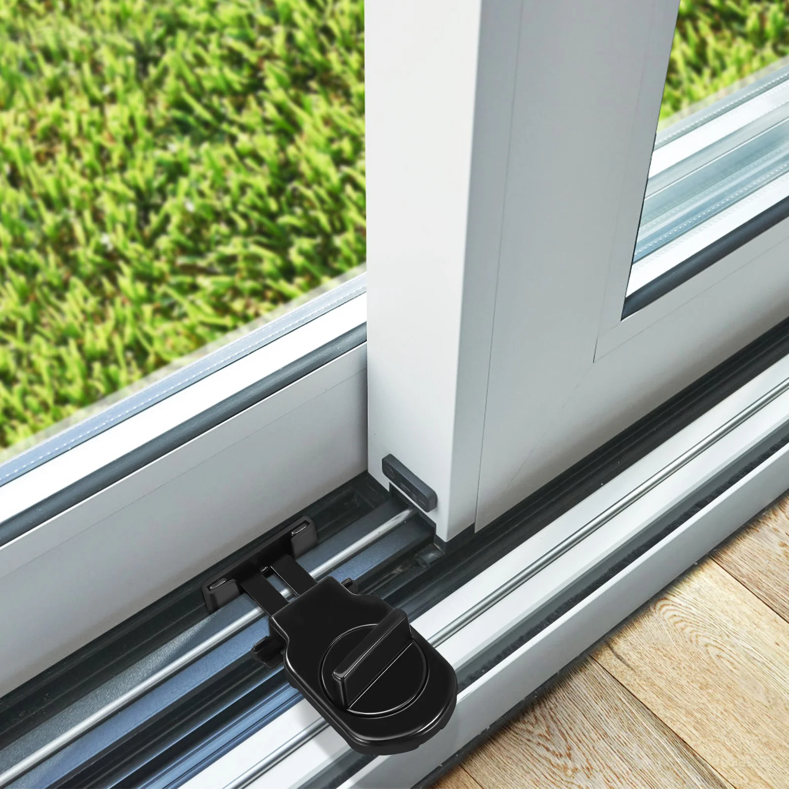 

Black Window Locks for Sliding Doors 2 Pcs Adjustable Horizontal Window Security Hardware