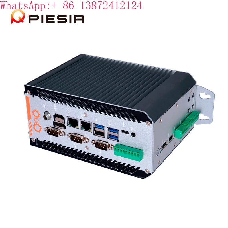 OEM Fanless Mini Pc Intel 13th 12th Gen Core I3 I5 I7 2*DDR5 2 X Lan 5*Com CAN X86 Linux Din Rail Embedded Industrial PC Case