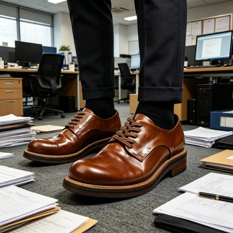 

Vintage Men's Genuine Leather Dress Shoes Handmade Design Gentlmen Derby Shoes Lace-Up British Style Business Casual Oxfords