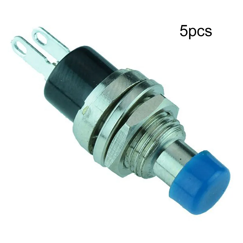 5x กดสวิตช์ปิด (เปิด) สวิตช์ปุ่มโลหะชั่วขณะ SPST สําหรับอุปกรณ์ไฟฟ้า อุปกรณ์เสริมเครื่องมือในสต็อก