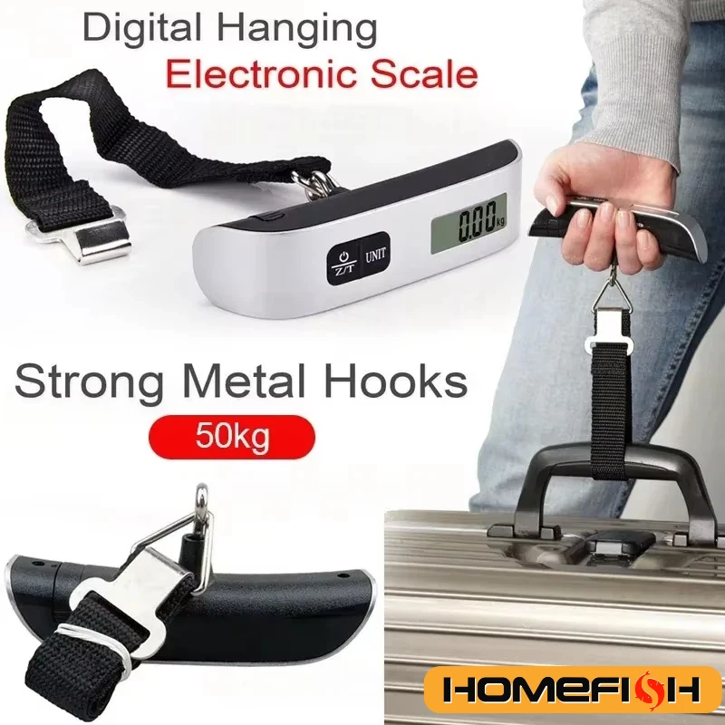 Luggage Scale 110lb 50kg Digital Handheld Portable Hanging Baggage Scale for Travel Suitcase Weight Scale
