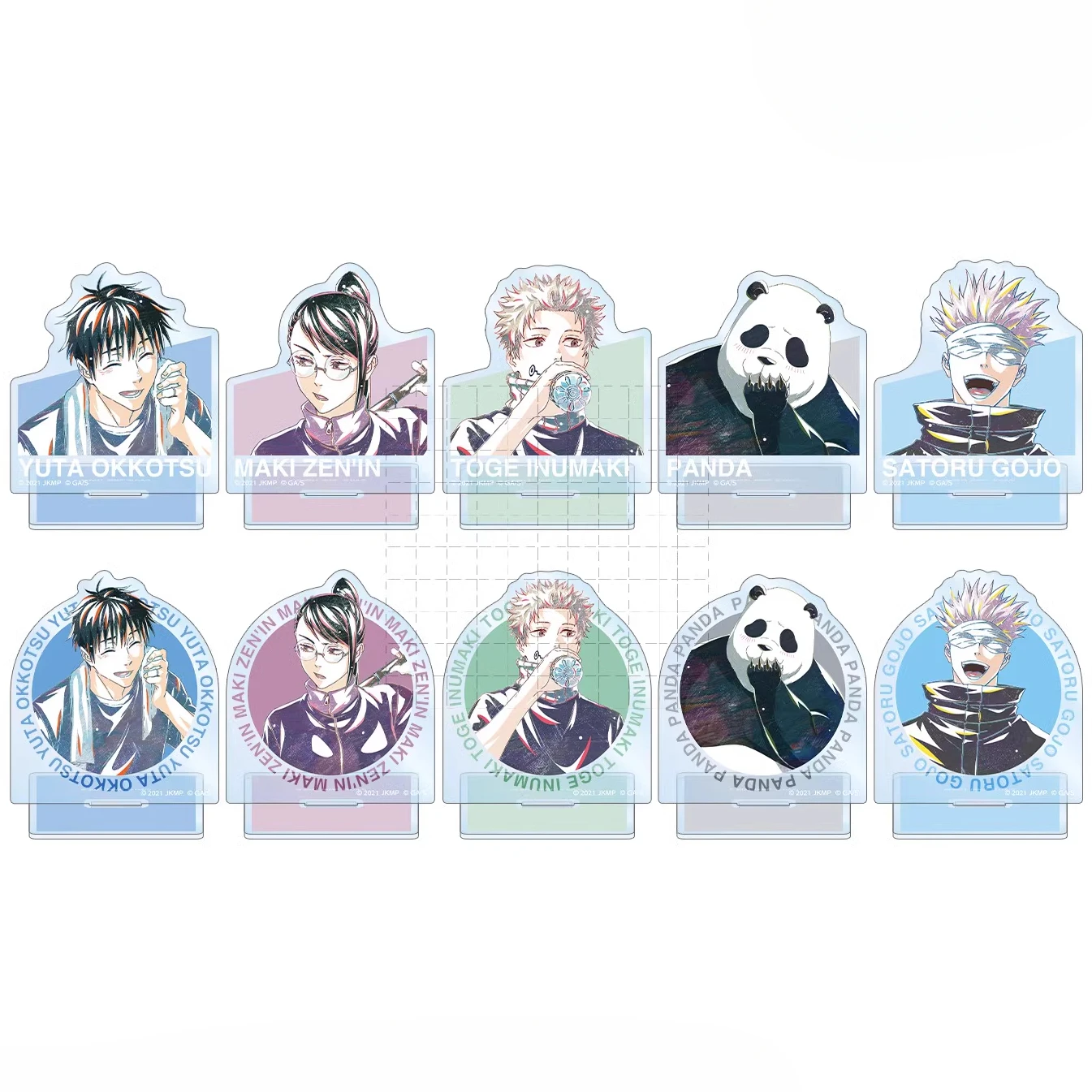 Game Satoru Gojo Okkotsu Yuta Zenin Maki Inumaki Toge Acrylic Stand Doll Anime Figure Model Cosplay Toy for Gift