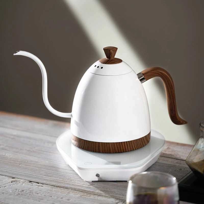 Hot water temperature control rust steel long nozzle, household electric smart pot, temperature control hand coffee pot