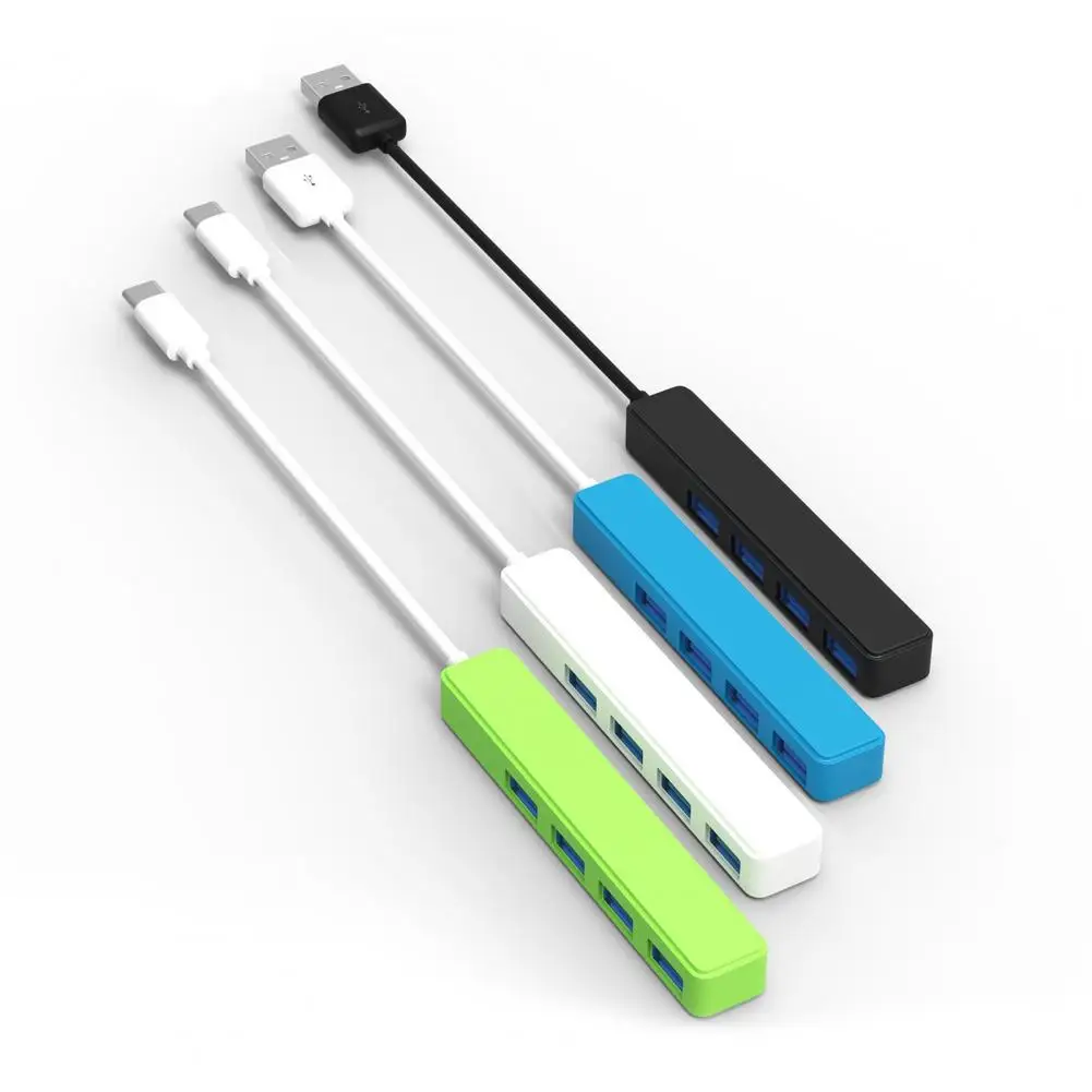 Hub USB Universal de alta velocidad 4 en 1, 4 puertos tipo C, adaptador USB C con Cable, Mini Hub, patrón de enchufe, adaptador de Cable divisor