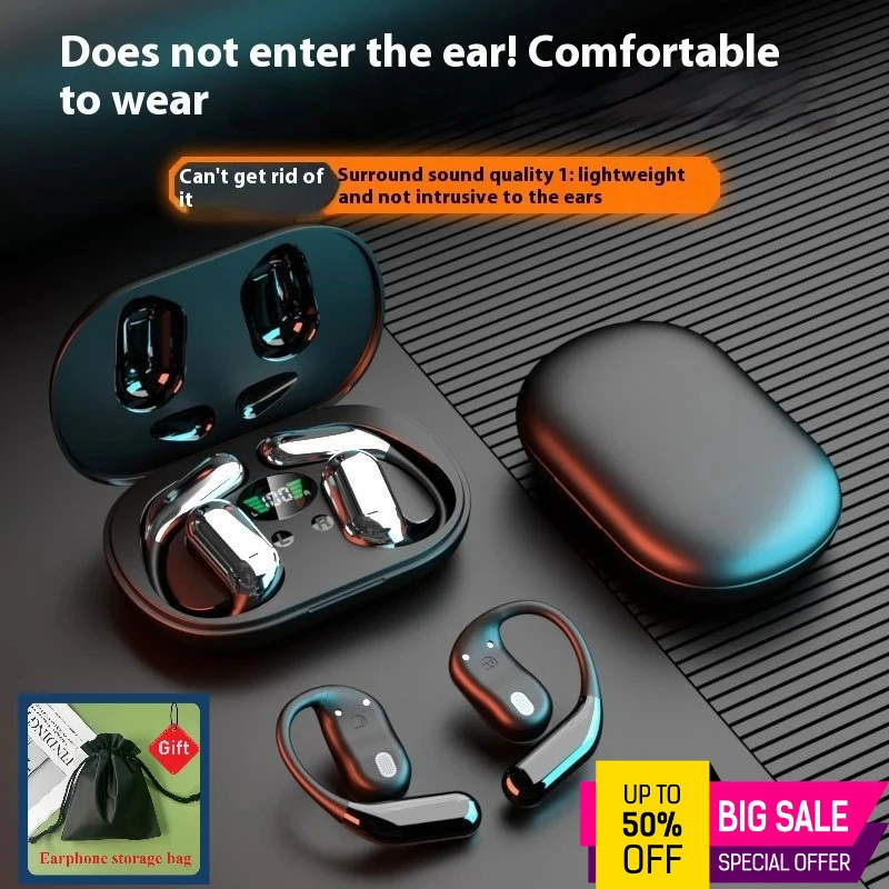 

Intelligent voice noise reduction Bluetooth earphones hanging on the ear non bone conduction open non in ear wireless headphones