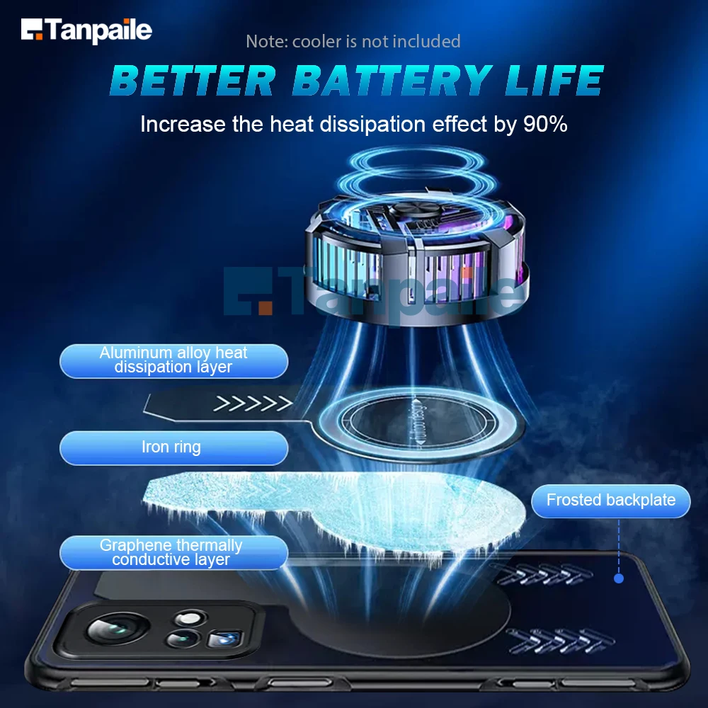 Tanpaile Cooling Magnetic Phone Case For Infinix Zero X Pro Shockproof Graphene Heat Dissipation Cover