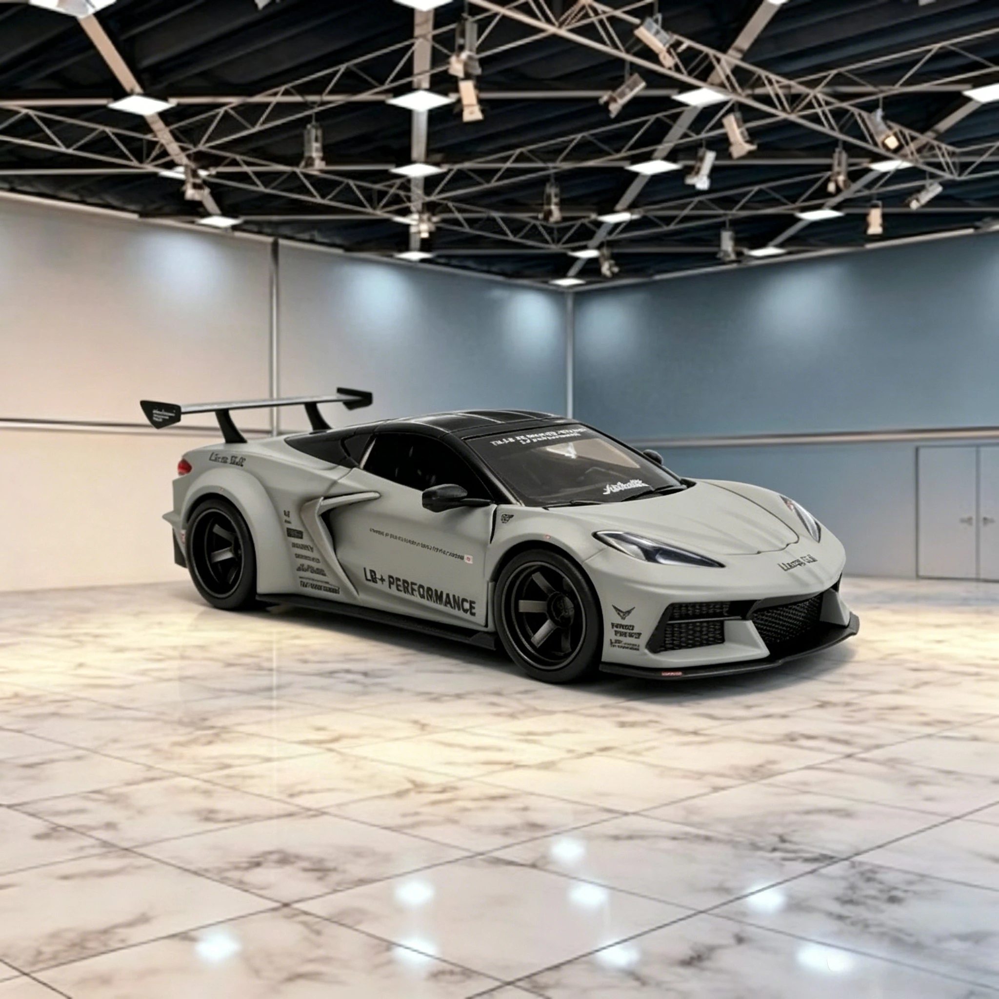 JADA 1:24 Liberty Walk Corvette C8, Modelo de Auto Deportivo de Aleación, Edición Limitada, Regalos, Juguetes y Adornos Coleccionables