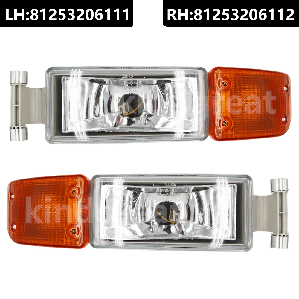 1Pair For MAN TGA European Truck Body Parts Truck Fog Lamp Light 81253206112 81253206092 81253206111 81253206091