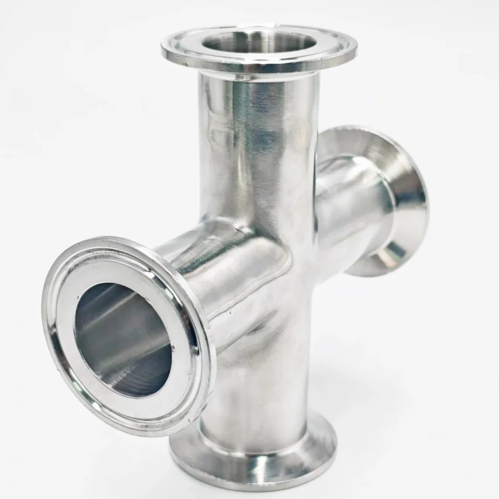 

Clamp Φ102Φ108mm OD119mm Sanitary Four-way Equal Diameter Quick Opening Cross Joint 304 Stainless Steel Chuck Four-way Pipe