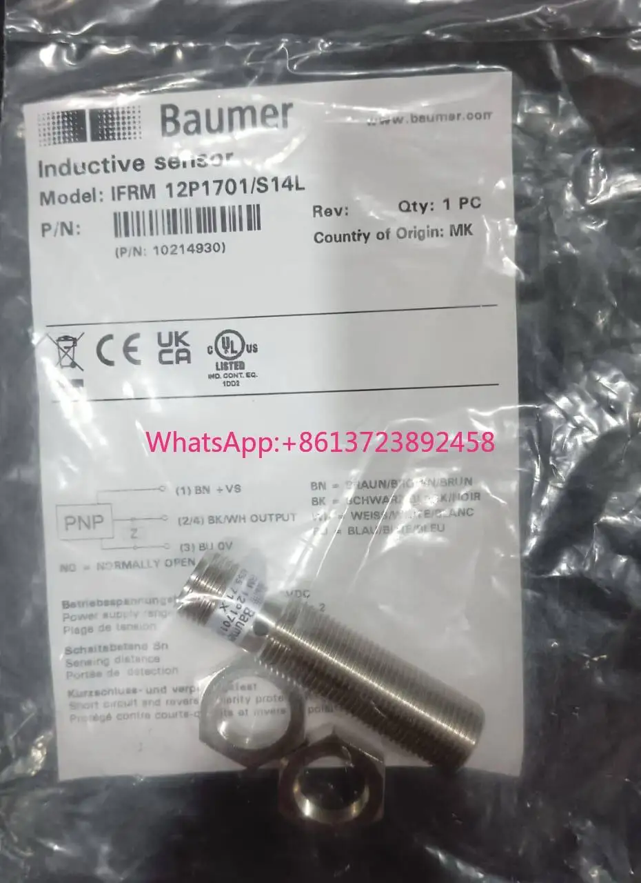 

Baumer inductive proximity switch IFRM 12P1701/S14L in Stock