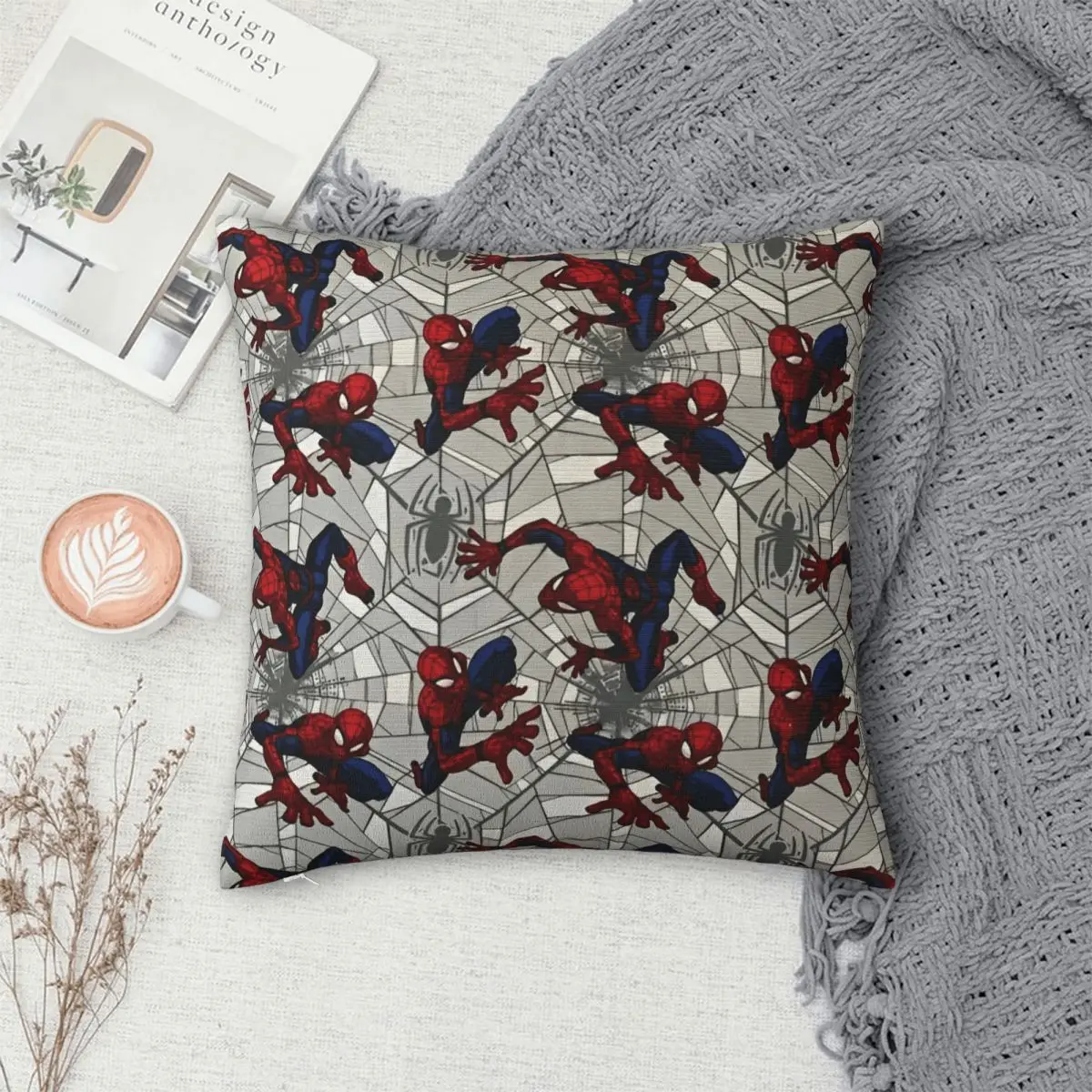 Spider Man Spider-Man Printing Pillowcase Cushion Cover Throw Pillow Cover Y2K Living Room Decoration Square Multi-Size