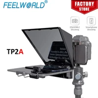 FEELWORLD-Teleprompter portátil TP2A de 8 pulgadas, compatible con cámara DSLR de menos de 8 pulgadas, Smartphone/tableta con control remoto