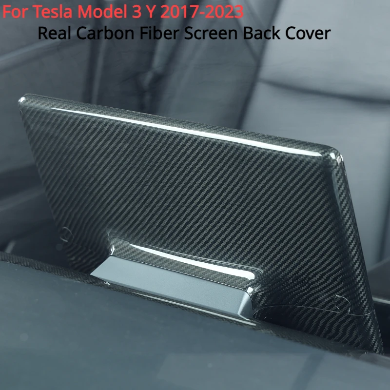 Per Tesla Model3 Y volante per auto adesivo di controllo centrale pulsante finestra porta cambio colonna Patch in vera fibra di carbonio 2017-2023