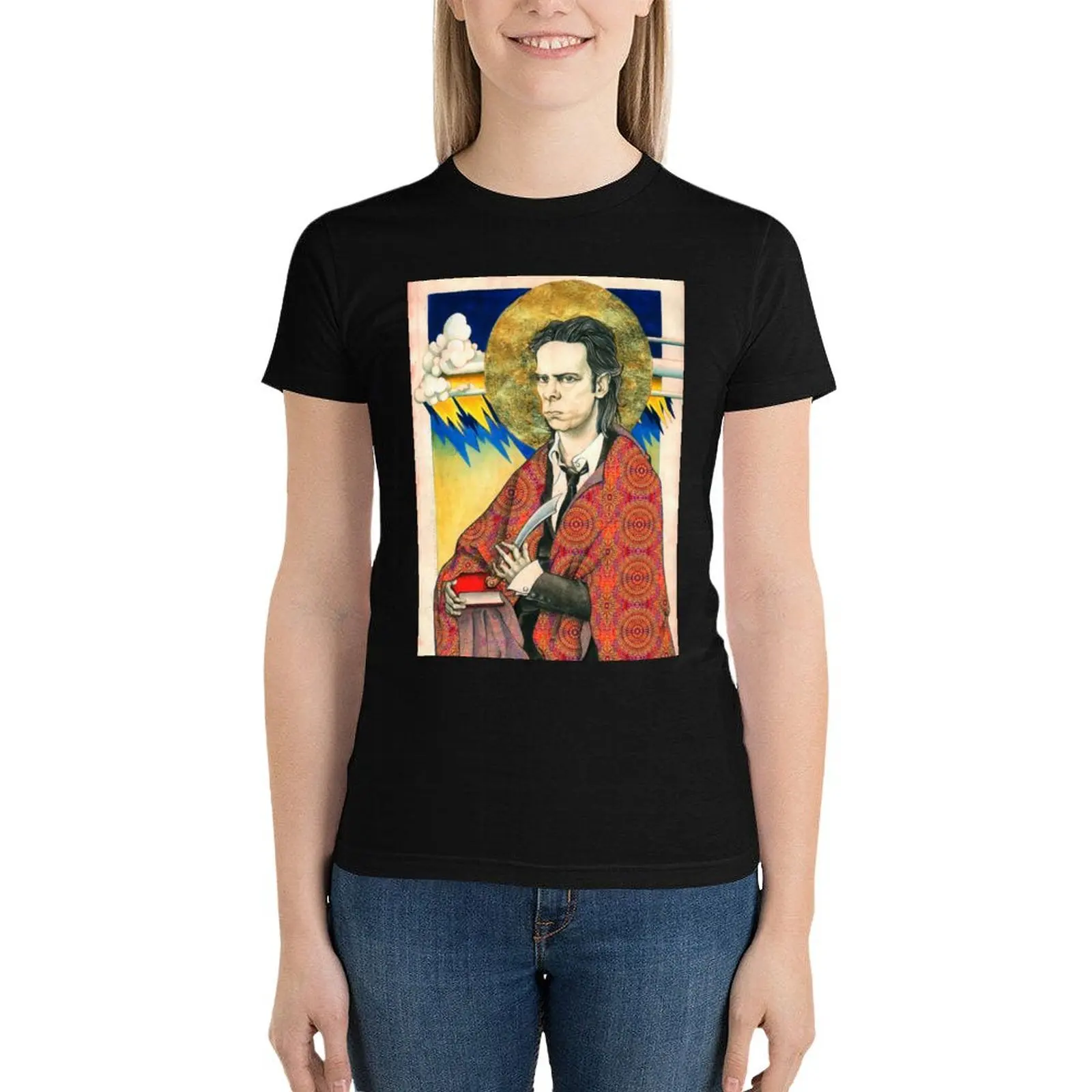 

Nick Cave illustration T-Shirt cute clothes plus size tops lady clothes Women clothes